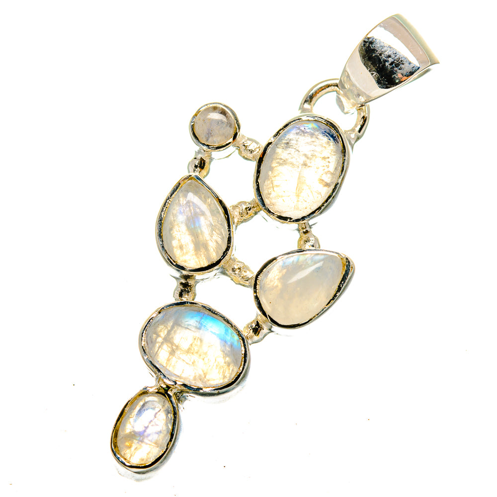 Rainbow Moonstone Pendants handcrafted by Ana Silver Co - PD11854