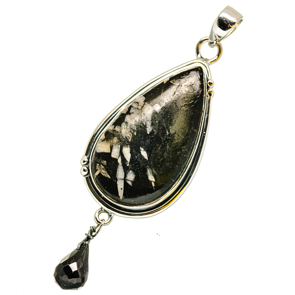 Chrysanthemum Stone Pendants handcrafted by Ana Silver Co - PD11898