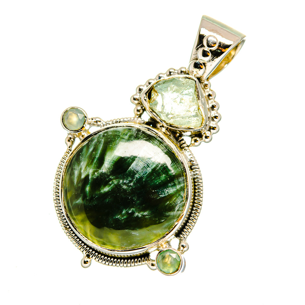 Seraphinite Pendants handcrafted by Ana Silver Co - PD11902