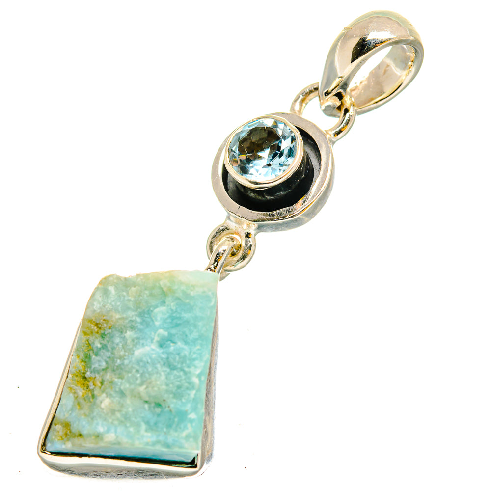 Aquamarine Pendants handcrafted by Ana Silver Co - PD11930