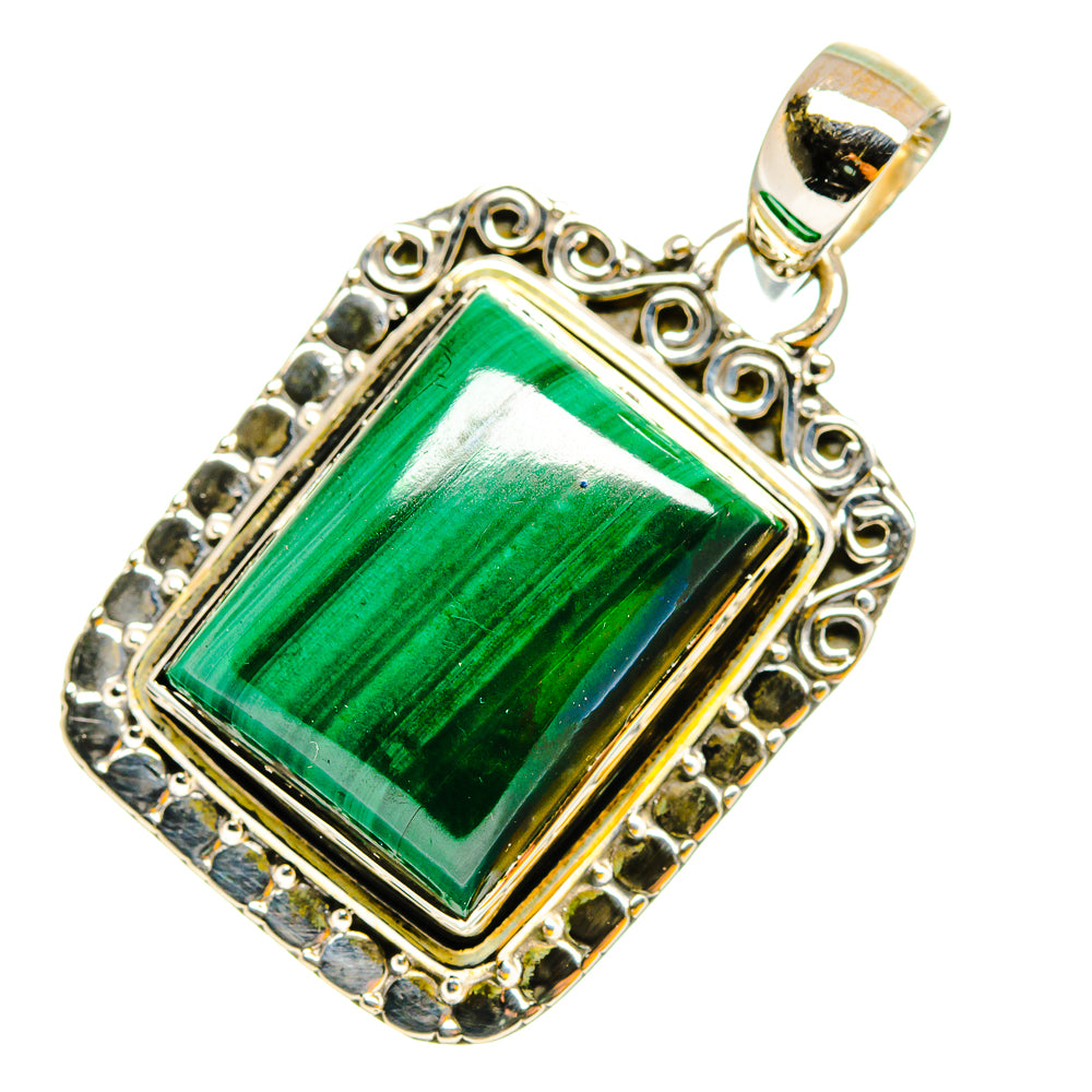 Malachite Pendants handcrafted by Ana Silver Co - PD11936