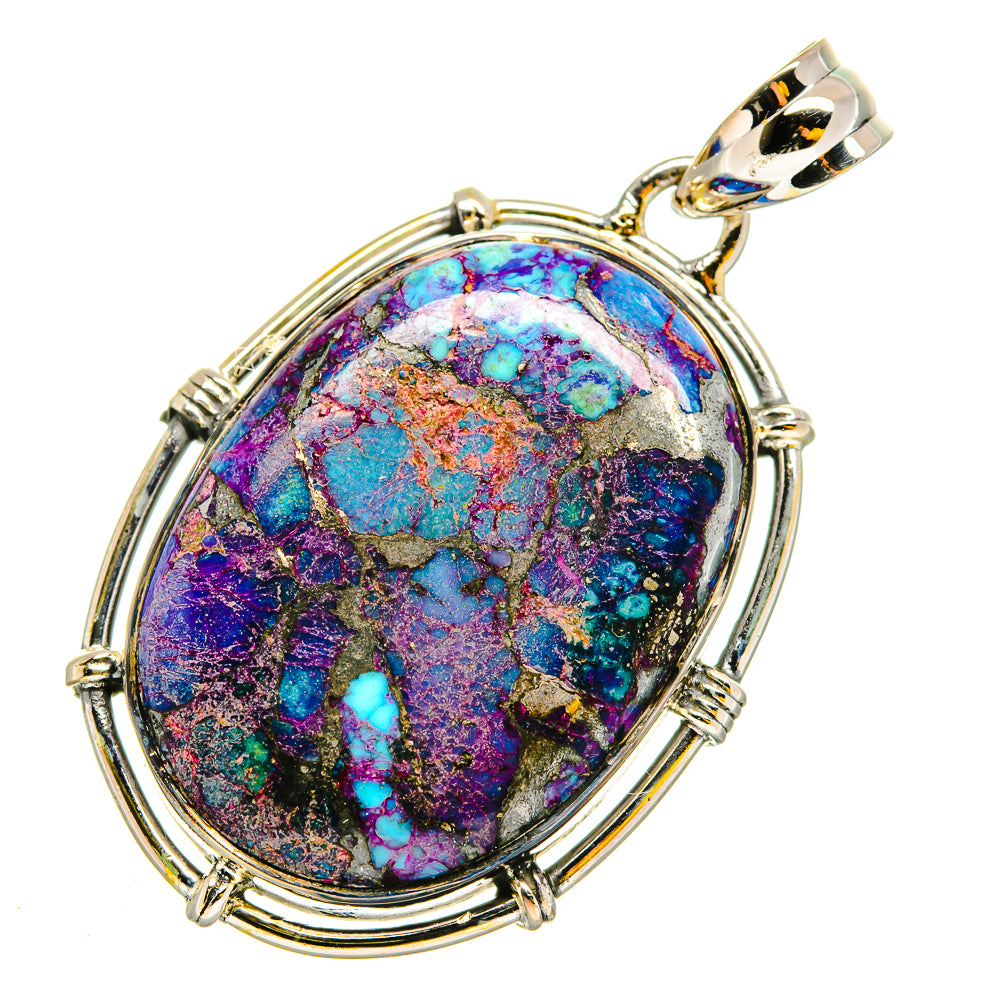 Purple Copper Composite Turquoise Pendants handcrafted by Ana Silver Co - PD11939