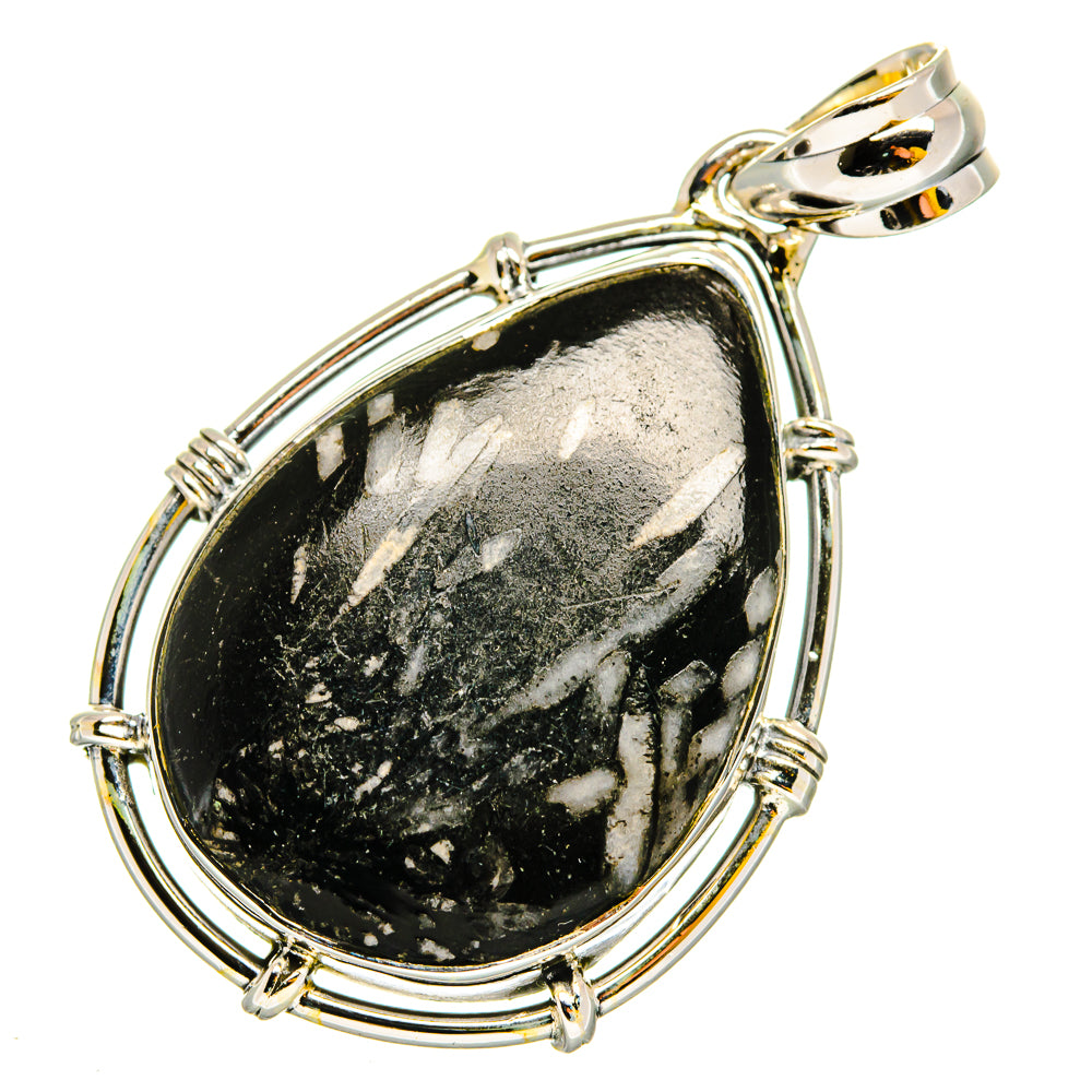 Chrysanthemum Stone Pendants handcrafted by Ana Silver Co - PD11975