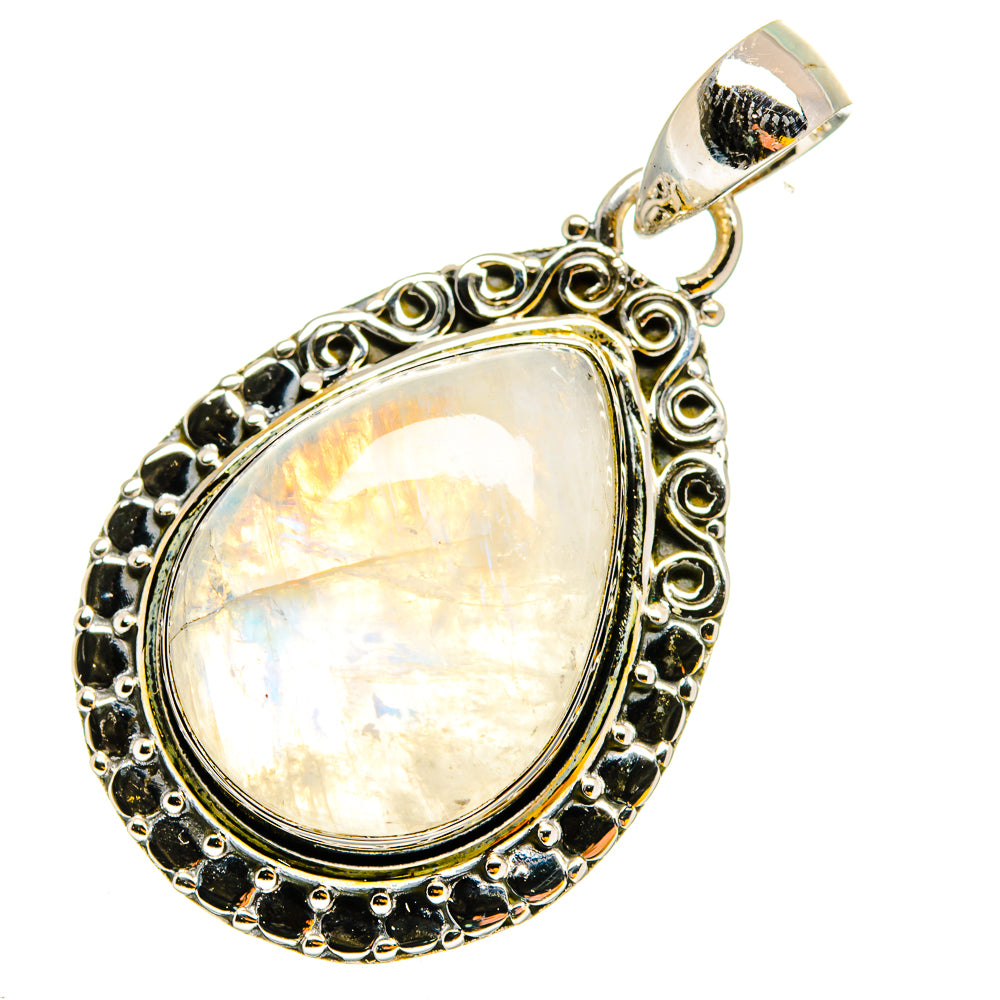 Rainbow Moonstone Pendants handcrafted by Ana Silver Co - PD11978