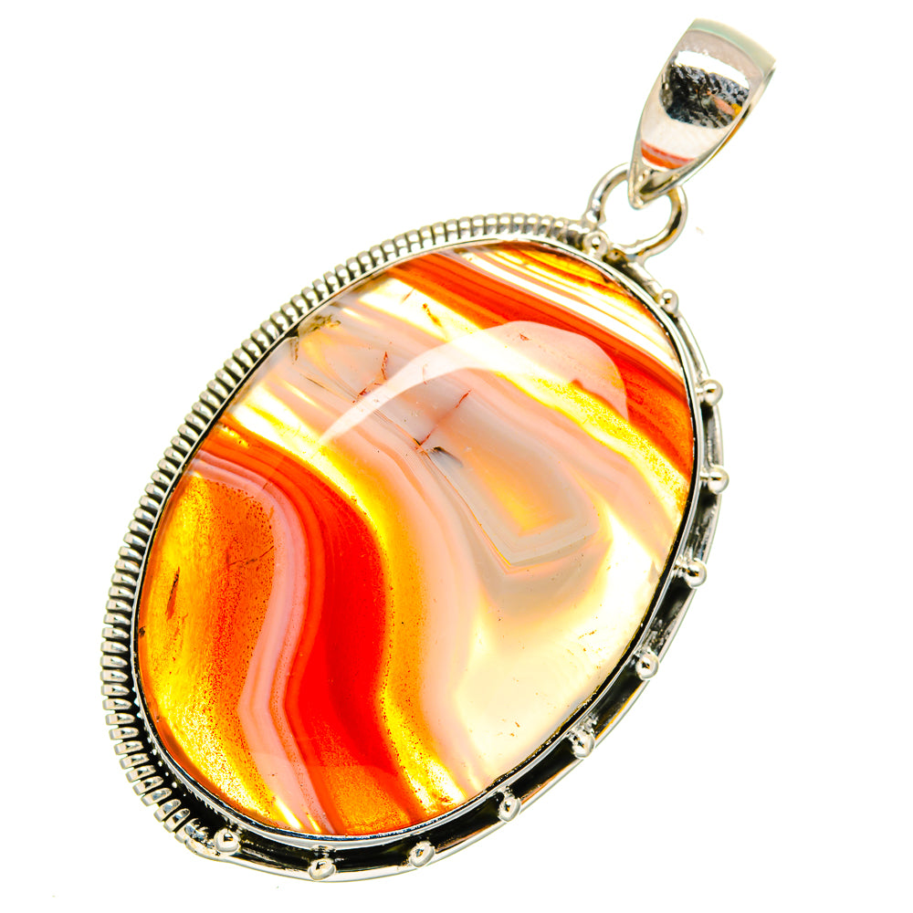 Botswana Agate Pendants handcrafted by Ana Silver Co - PD12033