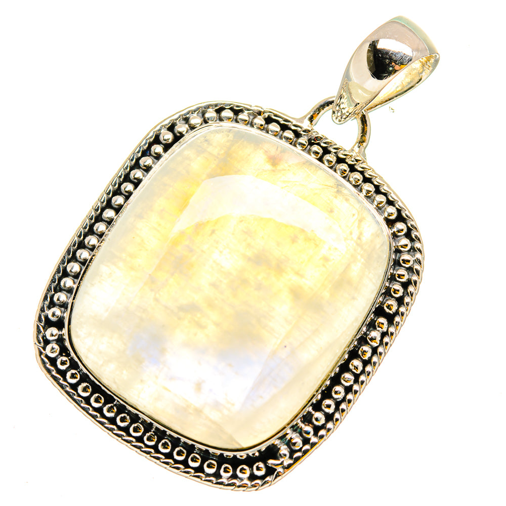 Rainbow Moonstone Pendants handcrafted by Ana Silver Co - PD12048