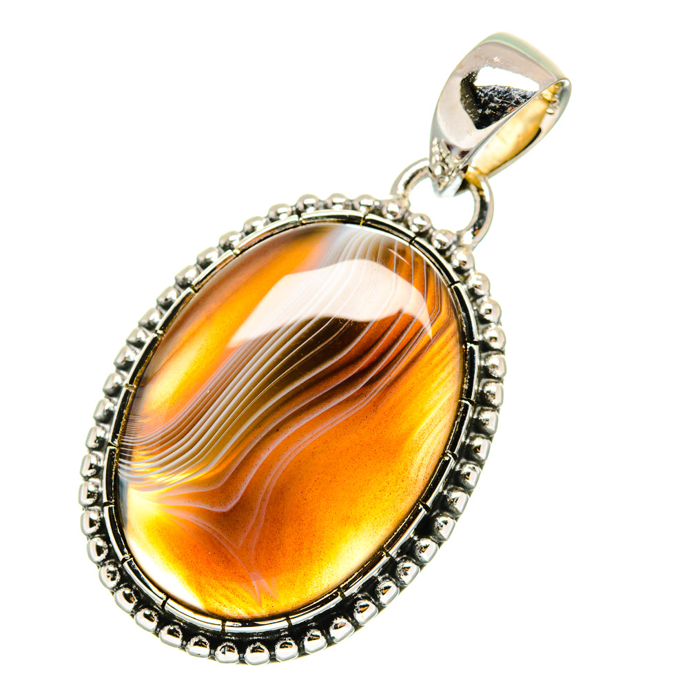 Botswana Agate Pendants handcrafted by Ana Silver Co - PD12087