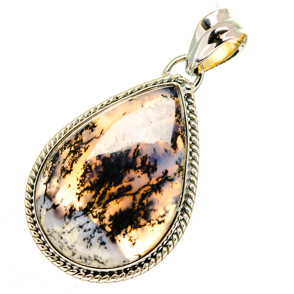 Dendritic Opal Pendants handcrafted by Ana Silver Co - PD12108