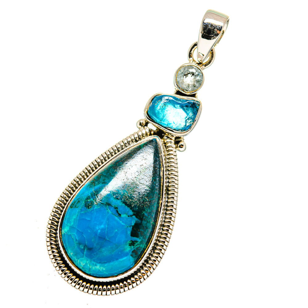 Chrysocolla Pendants handcrafted by Ana Silver Co - PD12123