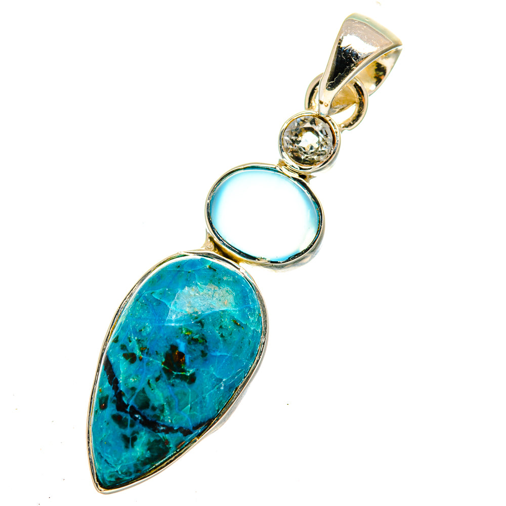 Chrysocolla Pendants handcrafted by Ana Silver Co - PD12150