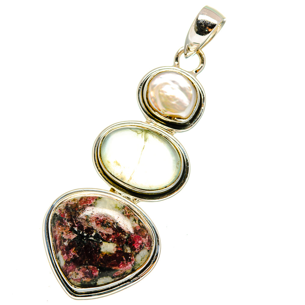Russian Eudialyte Pendants handcrafted by Ana Silver Co - PD12159