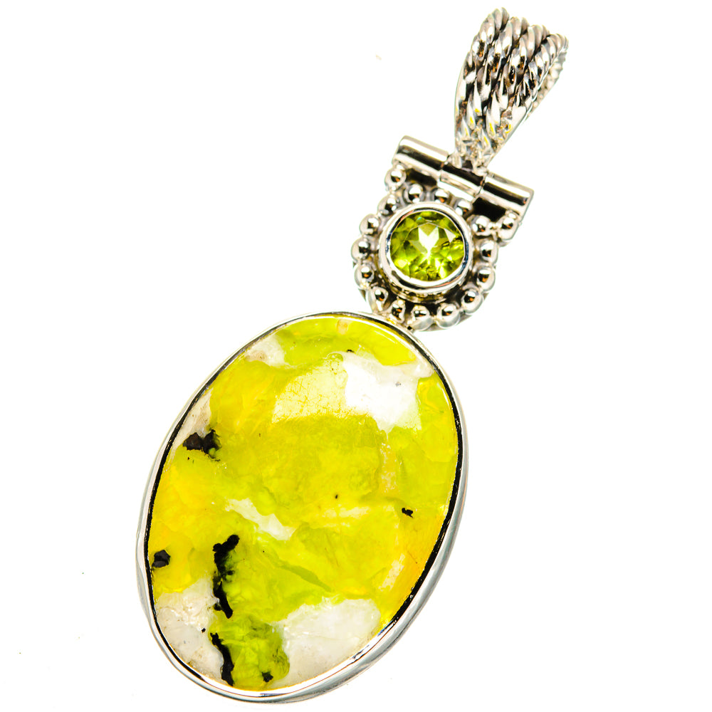 African Green Opal Pendants handcrafted by Ana Silver Co - PD12181