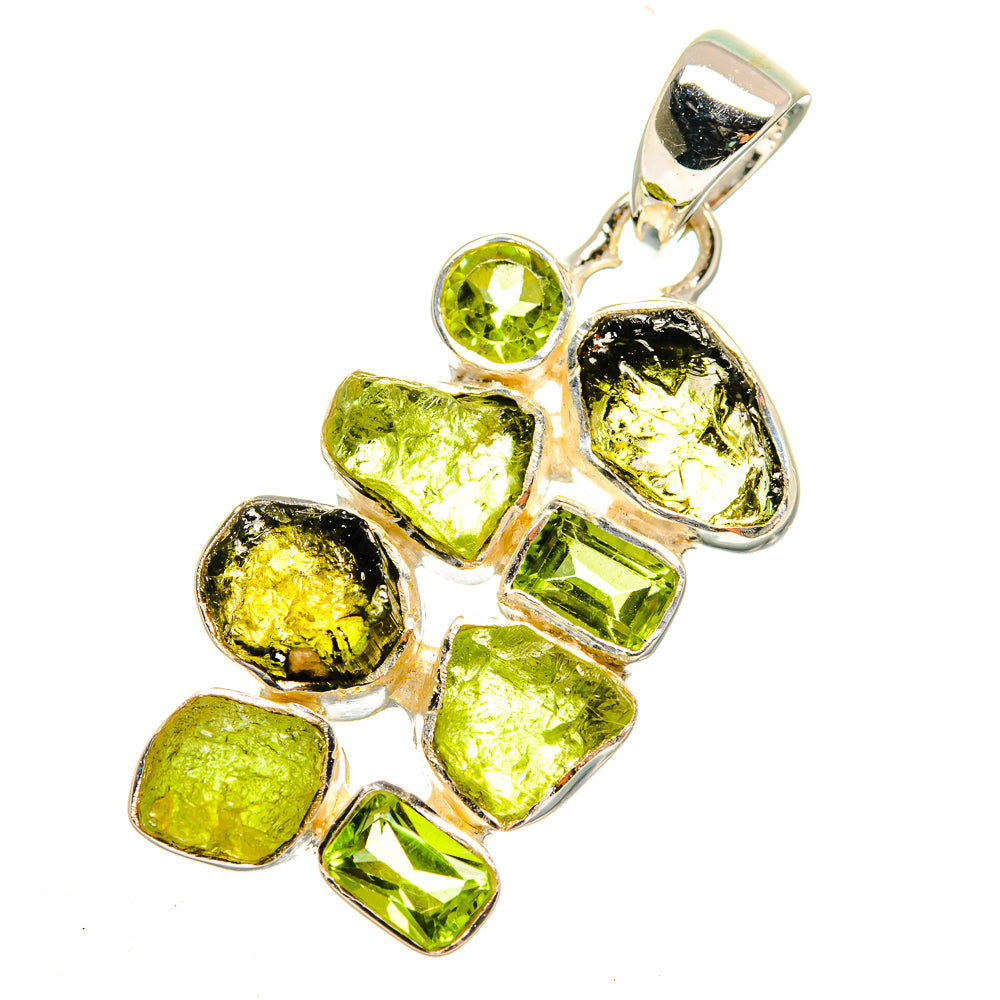 Czech Moldavite Pendants handcrafted by Ana Silver Co - PD12208