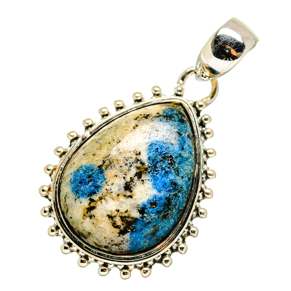 K2 Blue Azurite Pendants handcrafted by Ana Silver Co - PD12341
