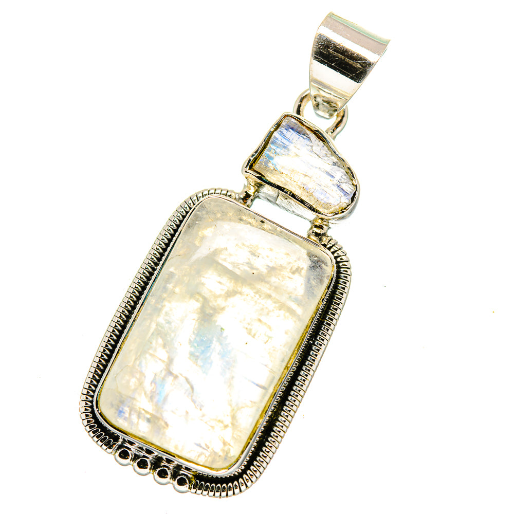 Rainbow Moonstone Pendants handcrafted by Ana Silver Co - PD12396