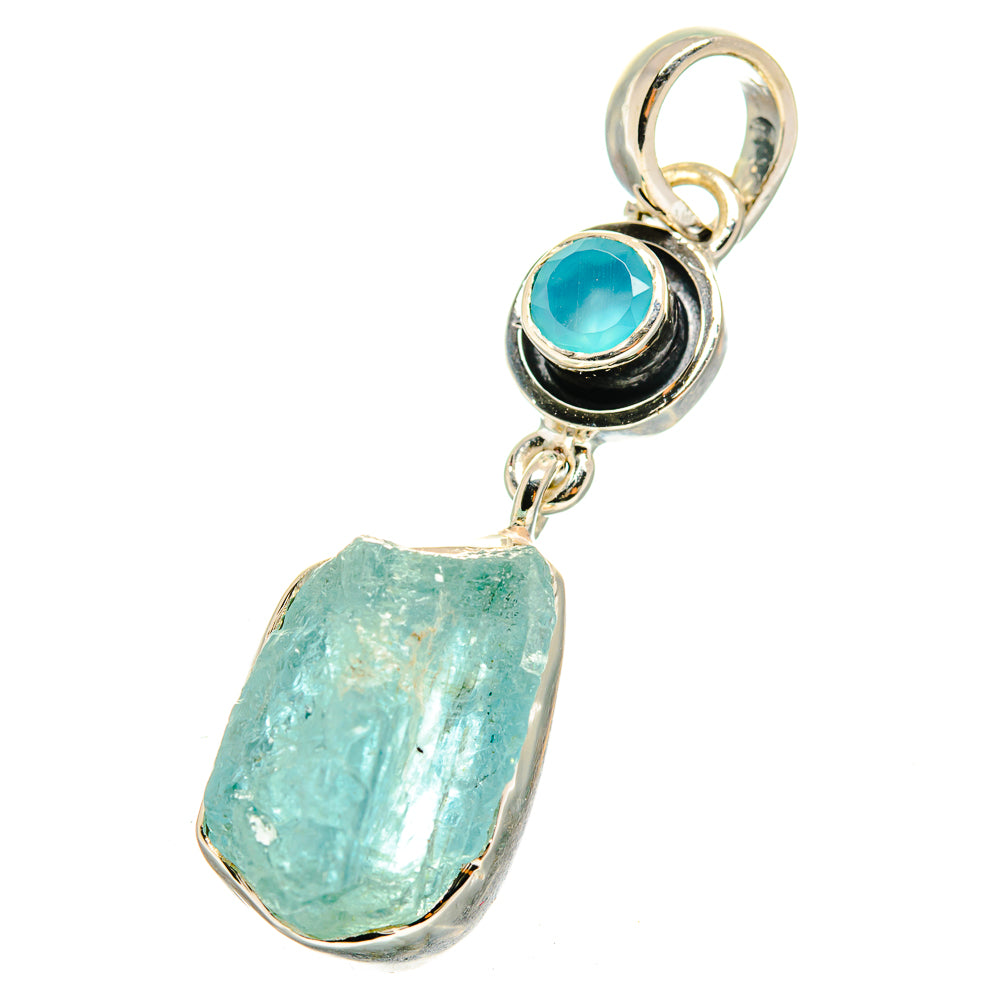 Aquamarine Pendants handcrafted by Ana Silver Co - PD12447