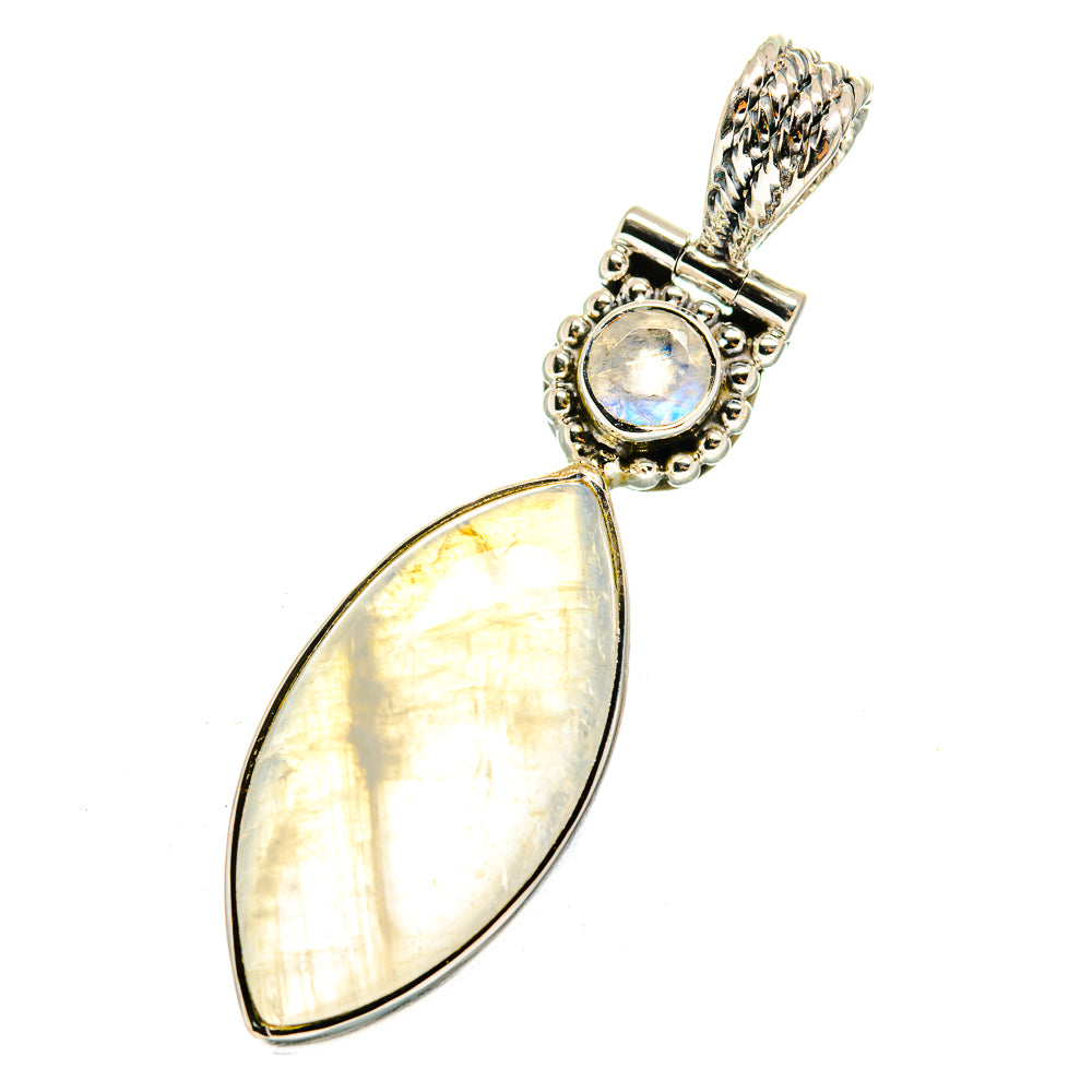Rainbow Moonstone Pendants handcrafted by Ana Silver Co - PD12452