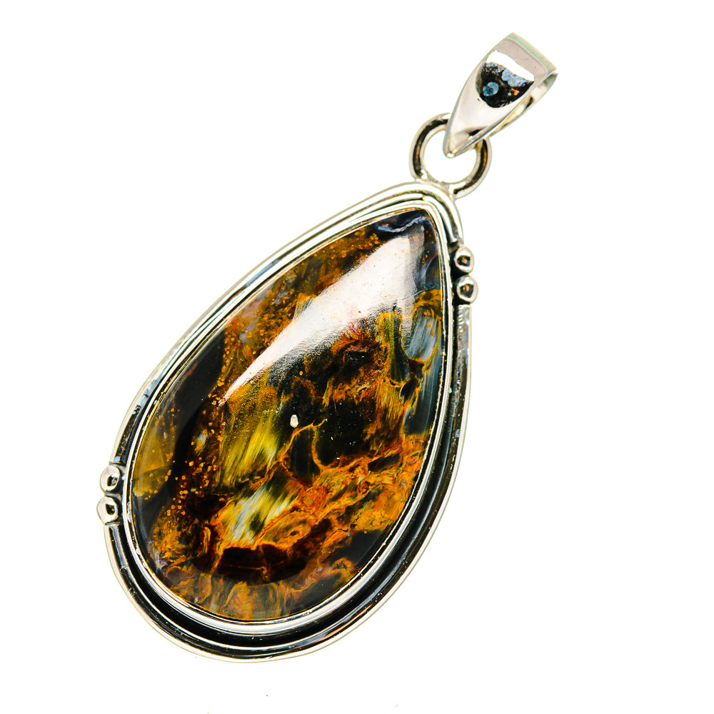 Golden Pietersite Pendants handcrafted by Ana Silver Co - PD12488