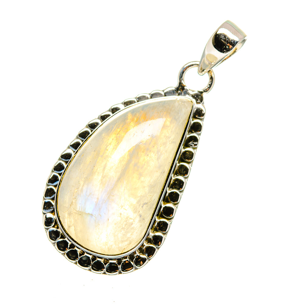 Rainbow Moonstone Pendants handcrafted by Ana Silver Co - PD12492