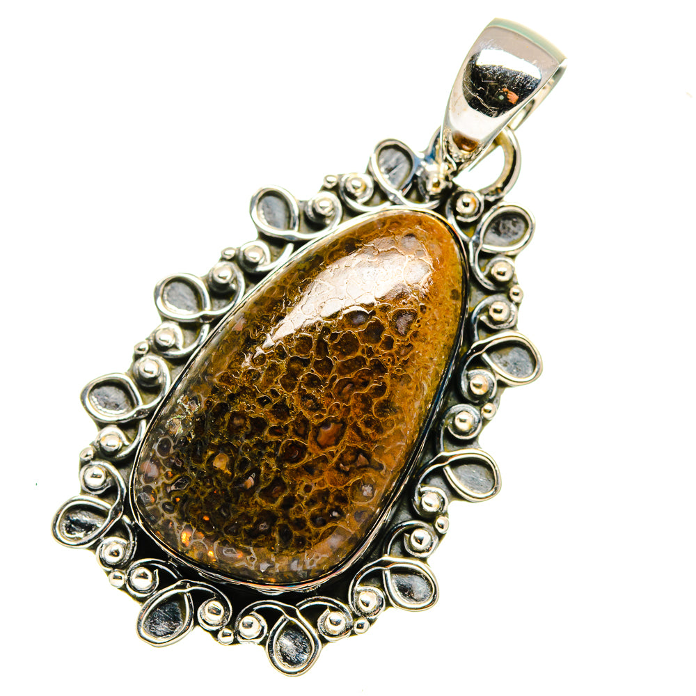 Dinosaur Bone Pendants handcrafted by Ana Silver Co - PD12502
