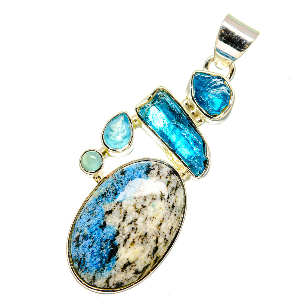K2 Blue Azurite Pendants handcrafted by Ana Silver Co - PD12530