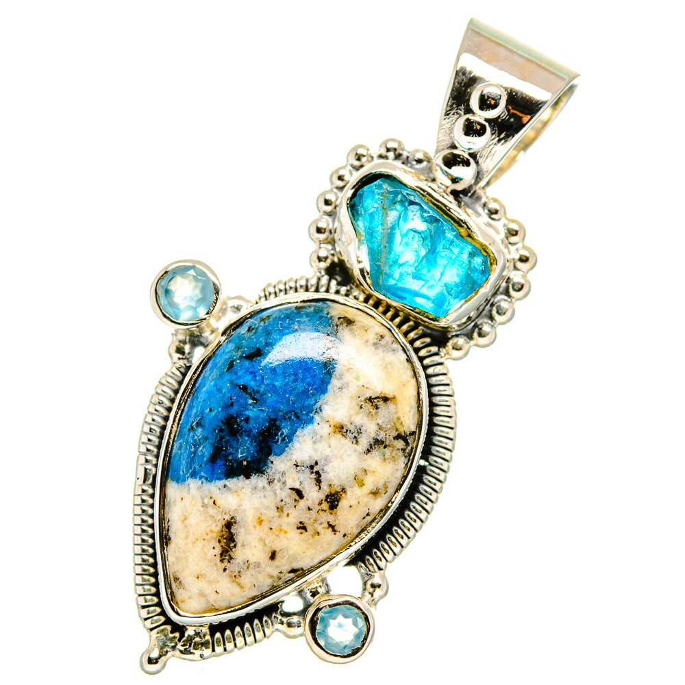 K2 Blue Azurite Pendants handcrafted by Ana Silver Co - PD12554