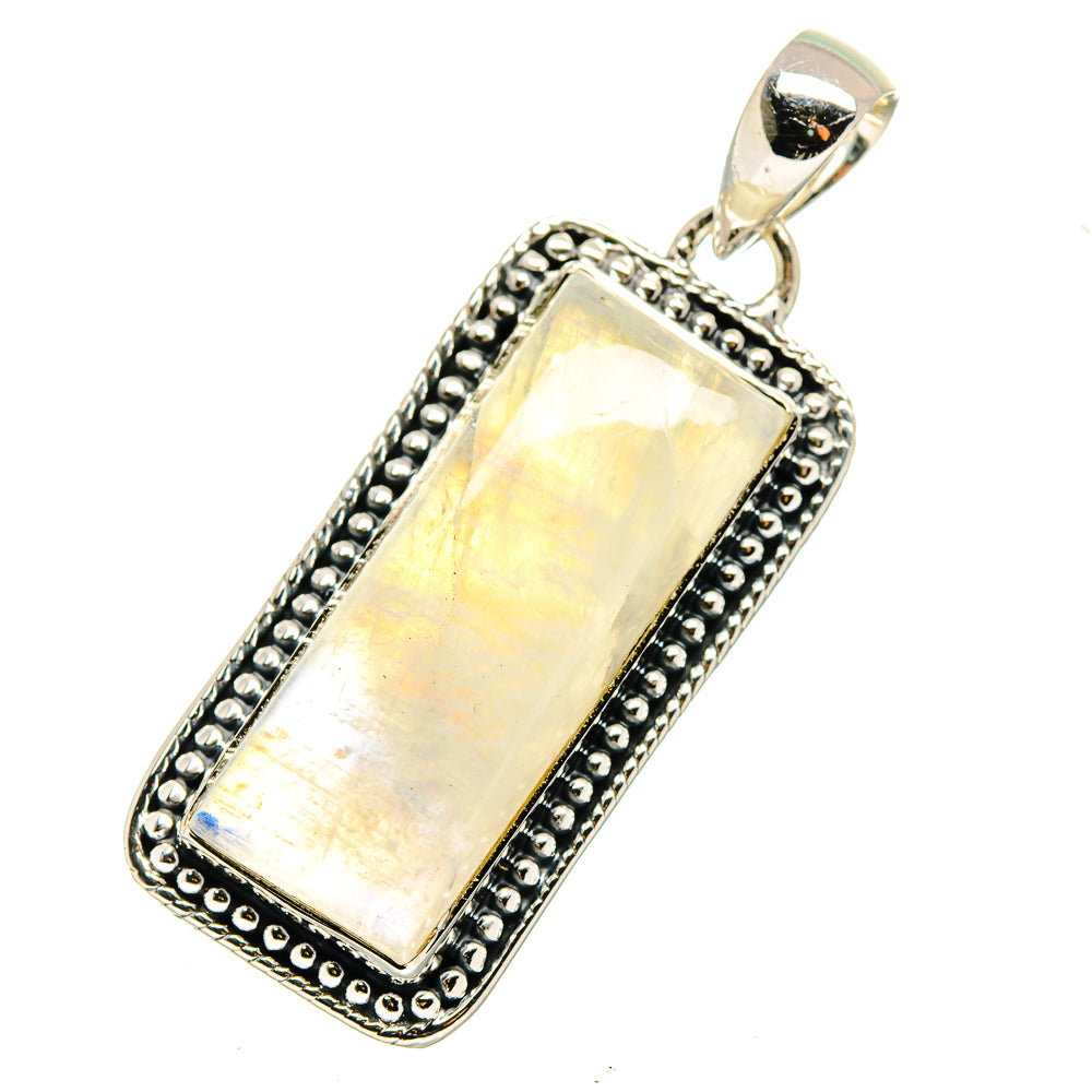 Rainbow Moonstone Pendants handcrafted by Ana Silver Co - PD12556