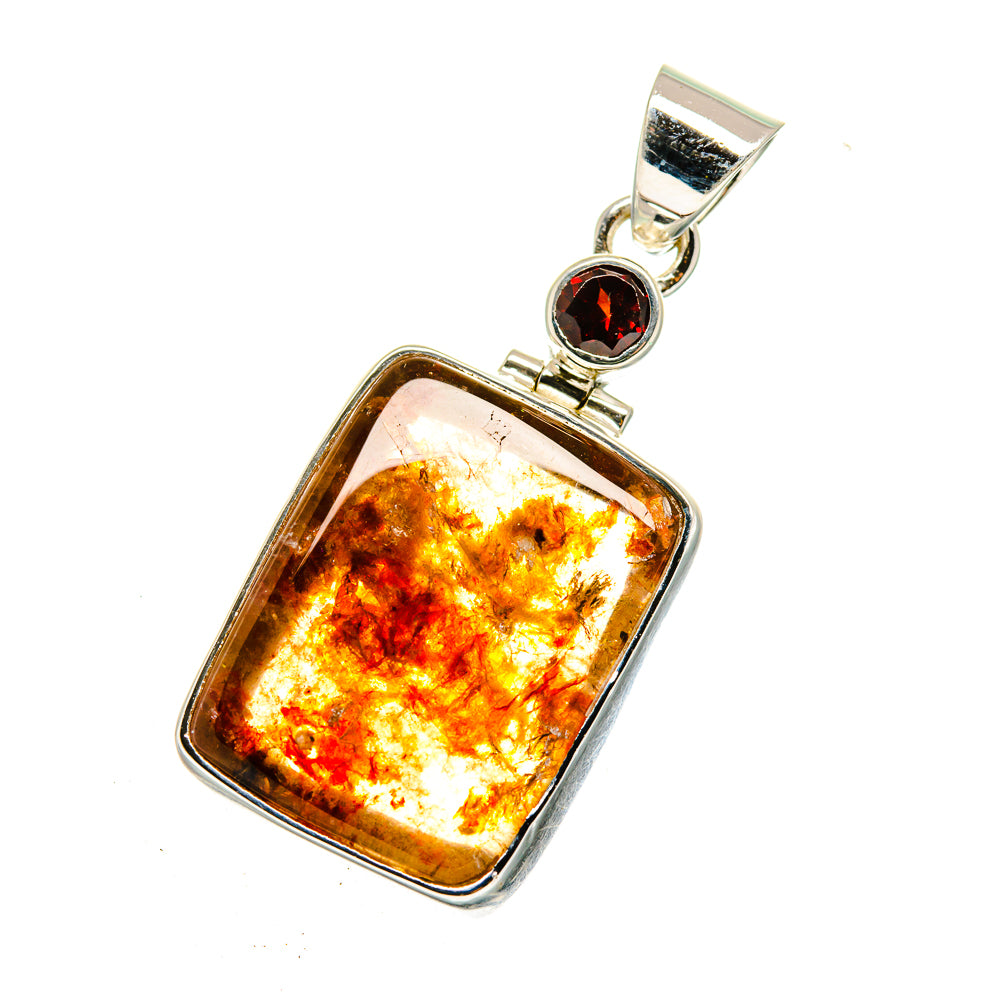 Plume Agate Pendants handcrafted by Ana Silver Co - PD12596