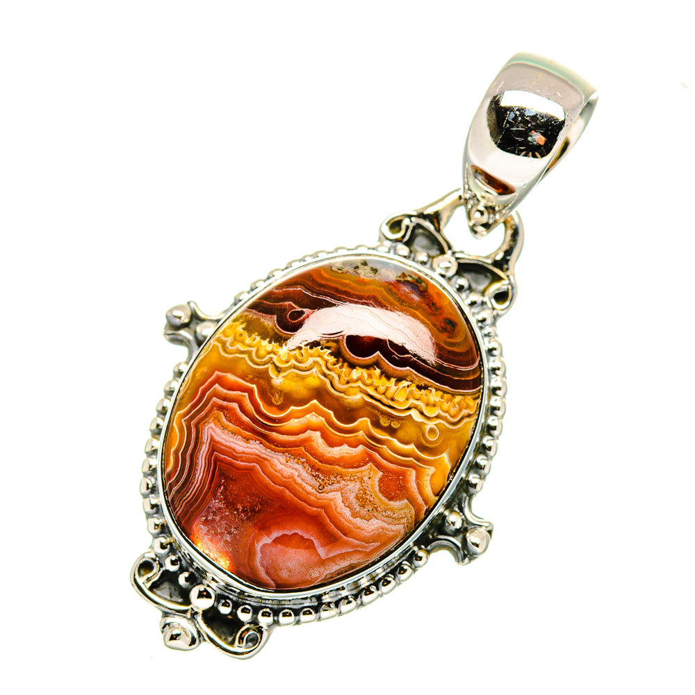 Crazy Lace Agate Pendants handcrafted by Ana Silver Co - PD12598