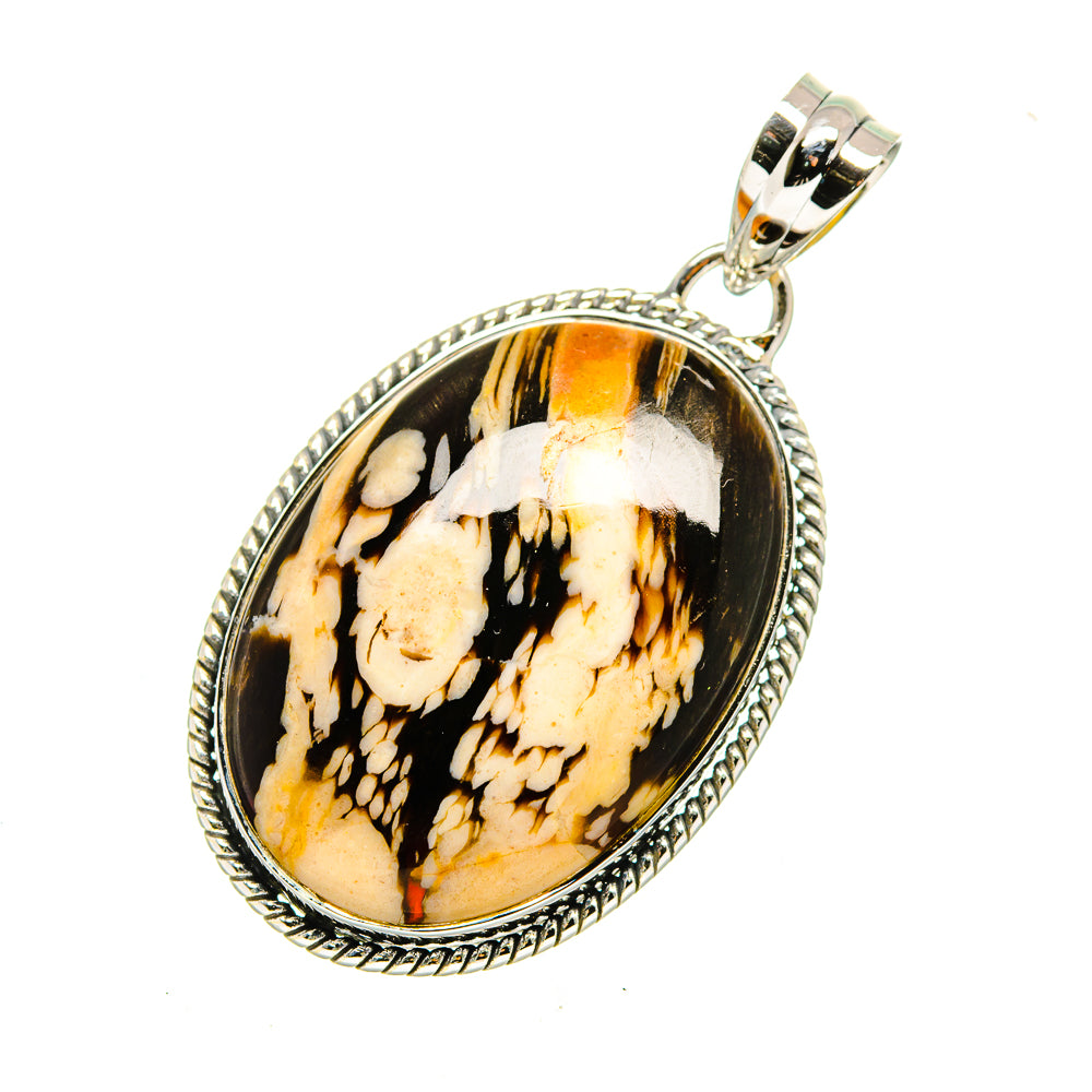Peanut Wood Jasper Pendants handcrafted by Ana Silver Co - PD12623 - Photo 2