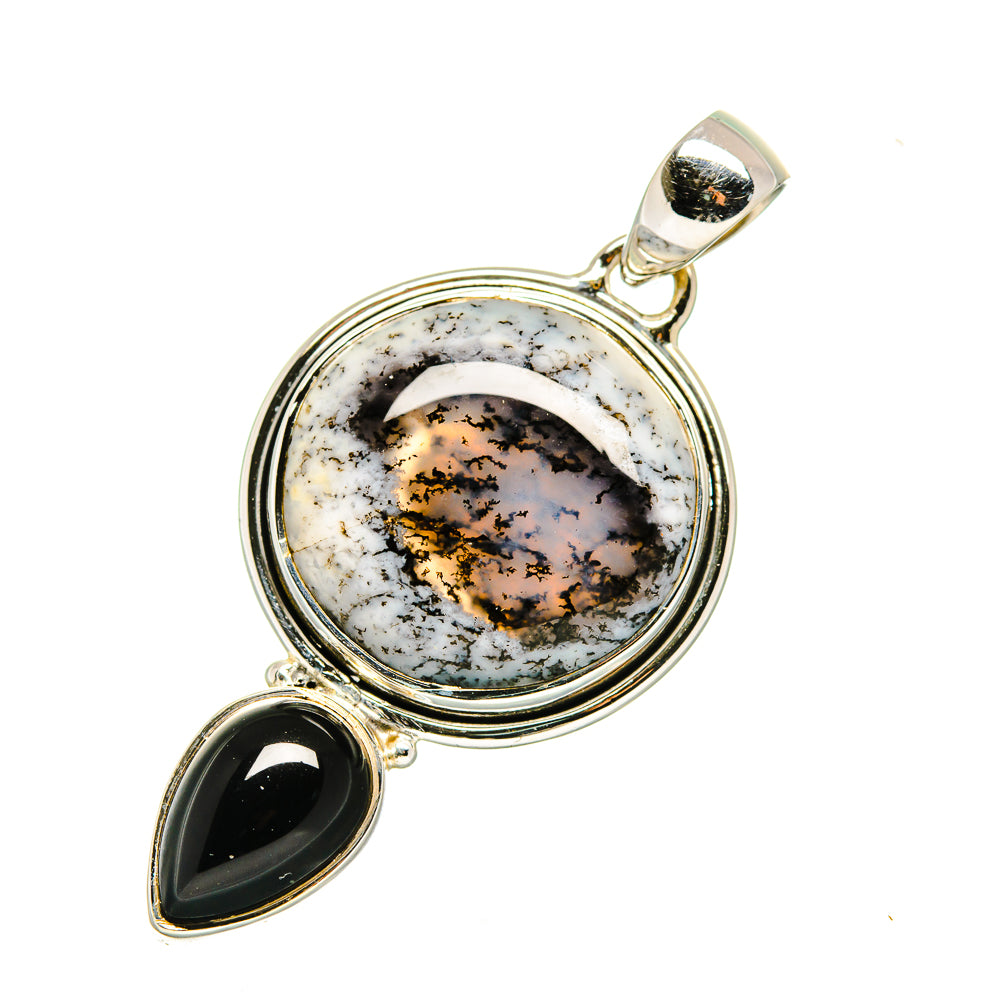 Dendritic Opal Pendants handcrafted by Ana Silver Co - PD12652