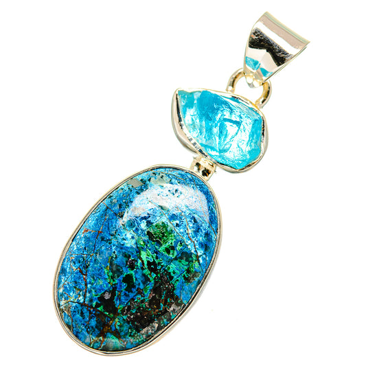 Chrysocolla Pendants handcrafted by Ana Silver Co - PD12737