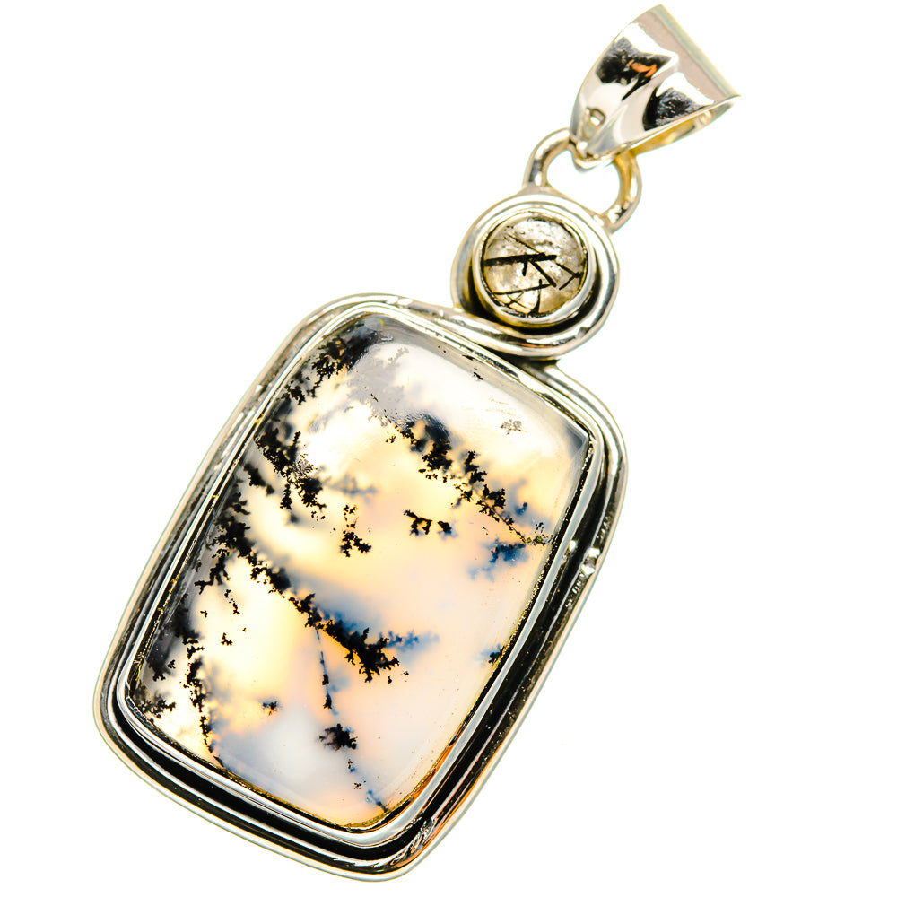 Dendritic Opal Pendants handcrafted by Ana Silver Co - PD12744
