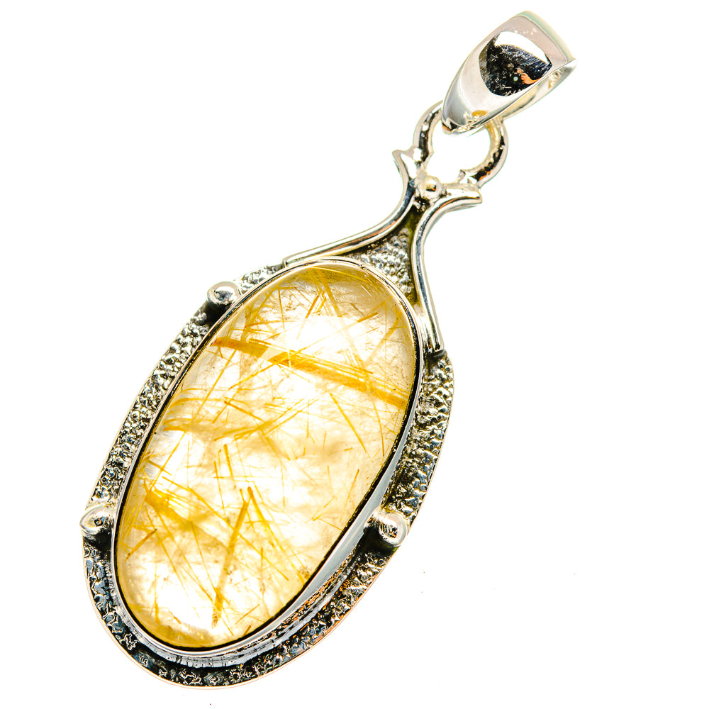 Rutilated Quartz Pendants handcrafted by Ana Silver Co - PD12764