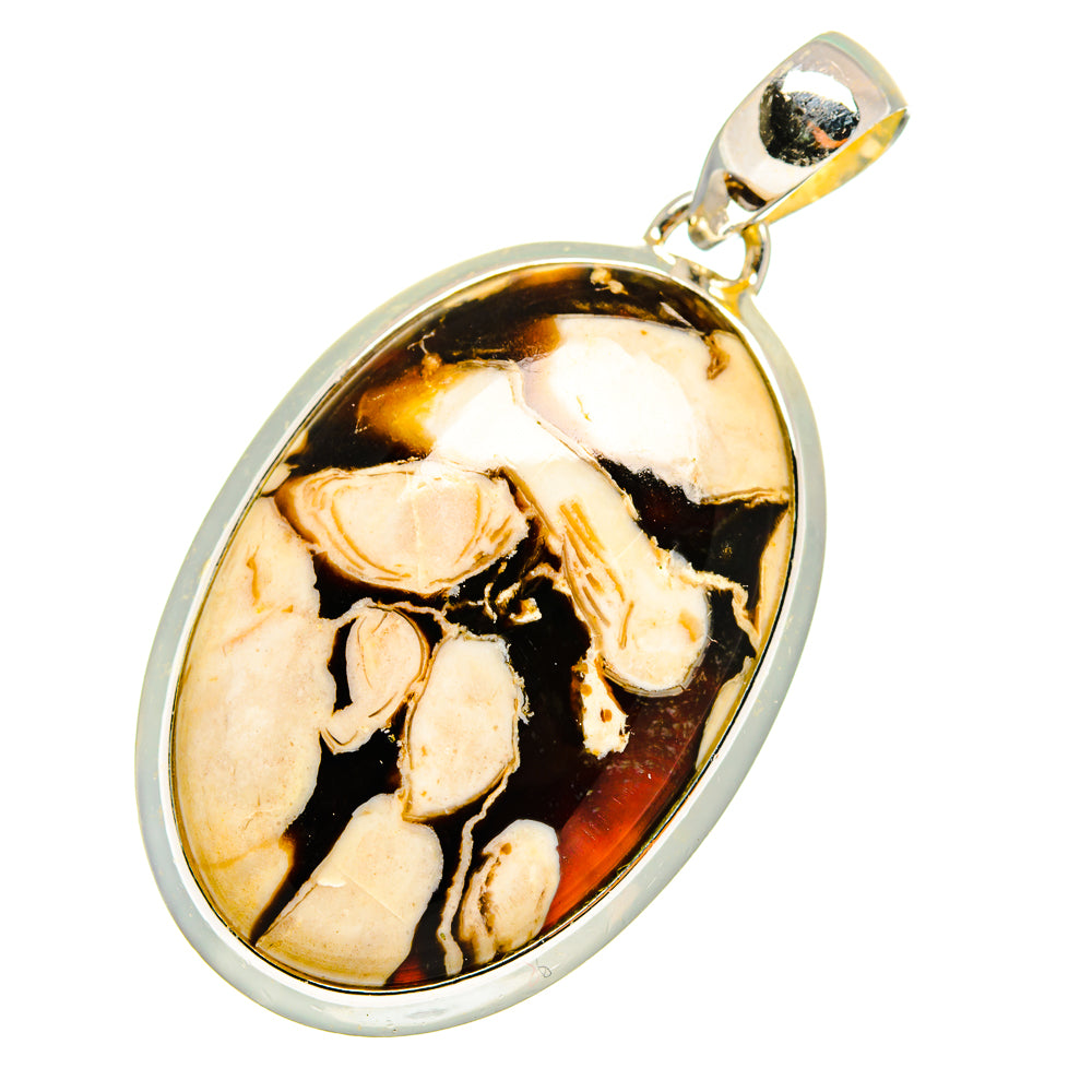Peanut Wood Jasper Pendants handcrafted by Ana Silver Co - PD12909