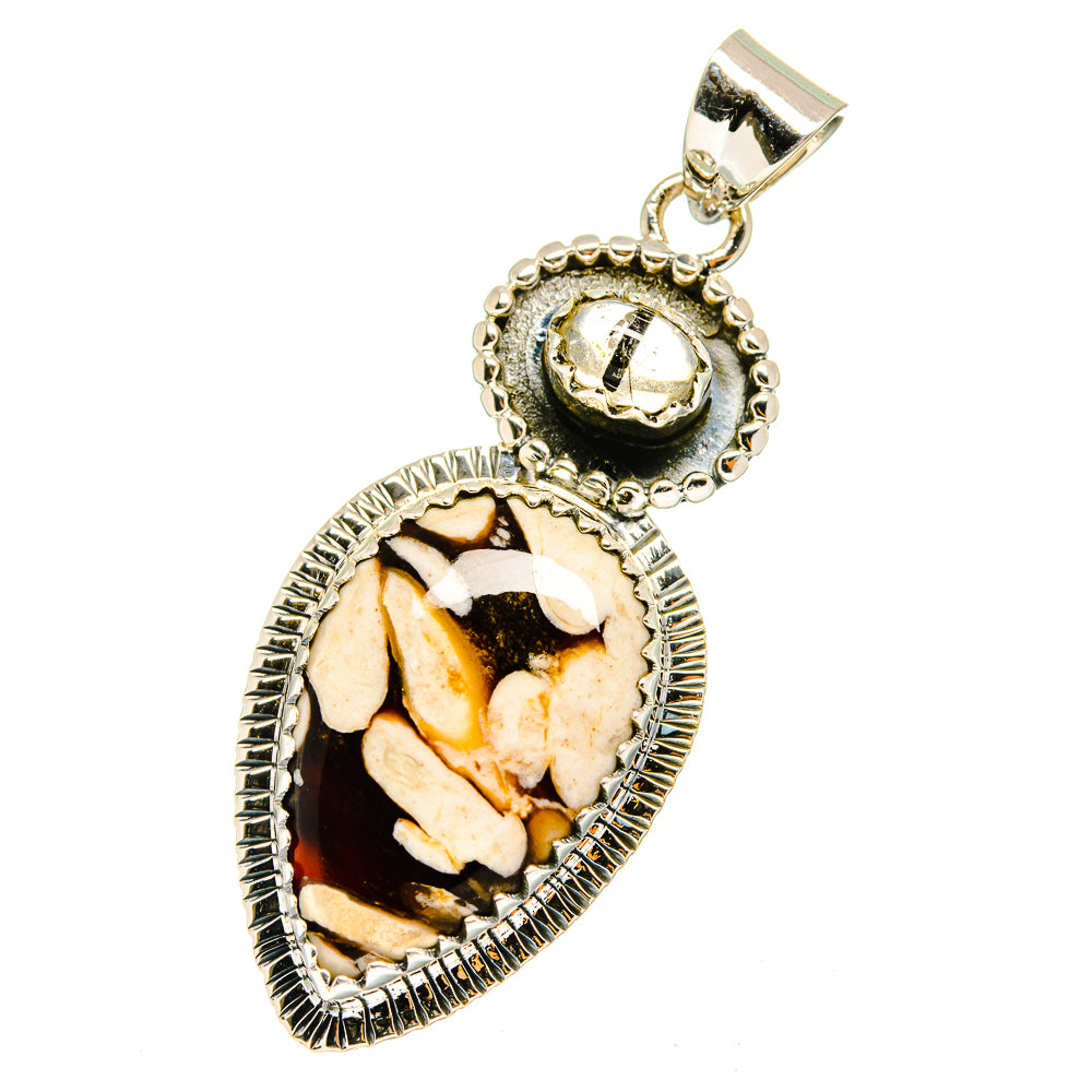 Peanut Wood Jasper Pendants handcrafted by Ana Silver Co - PD12912