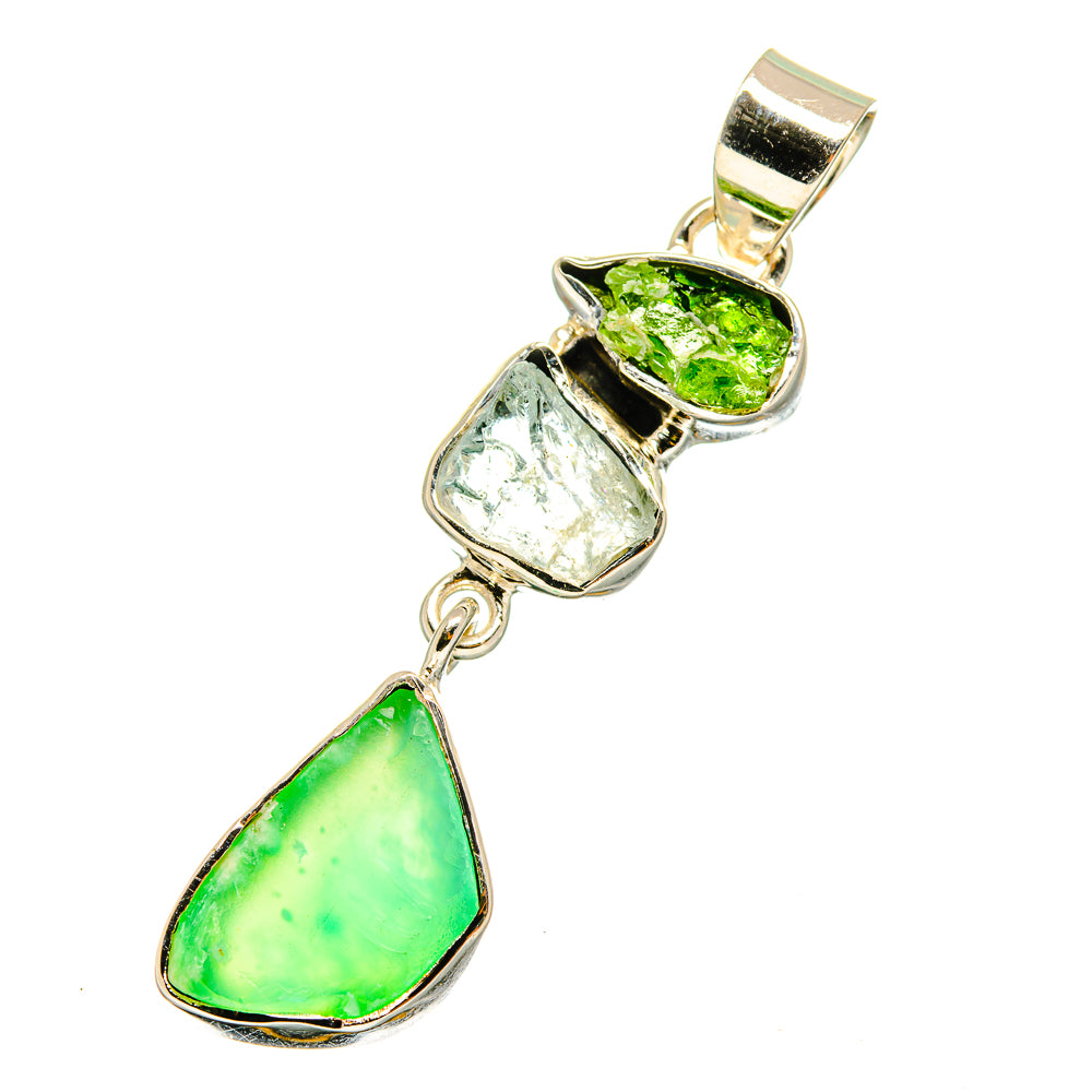Chrysoprase Pendants handcrafted by Ana Silver Co - PD12987