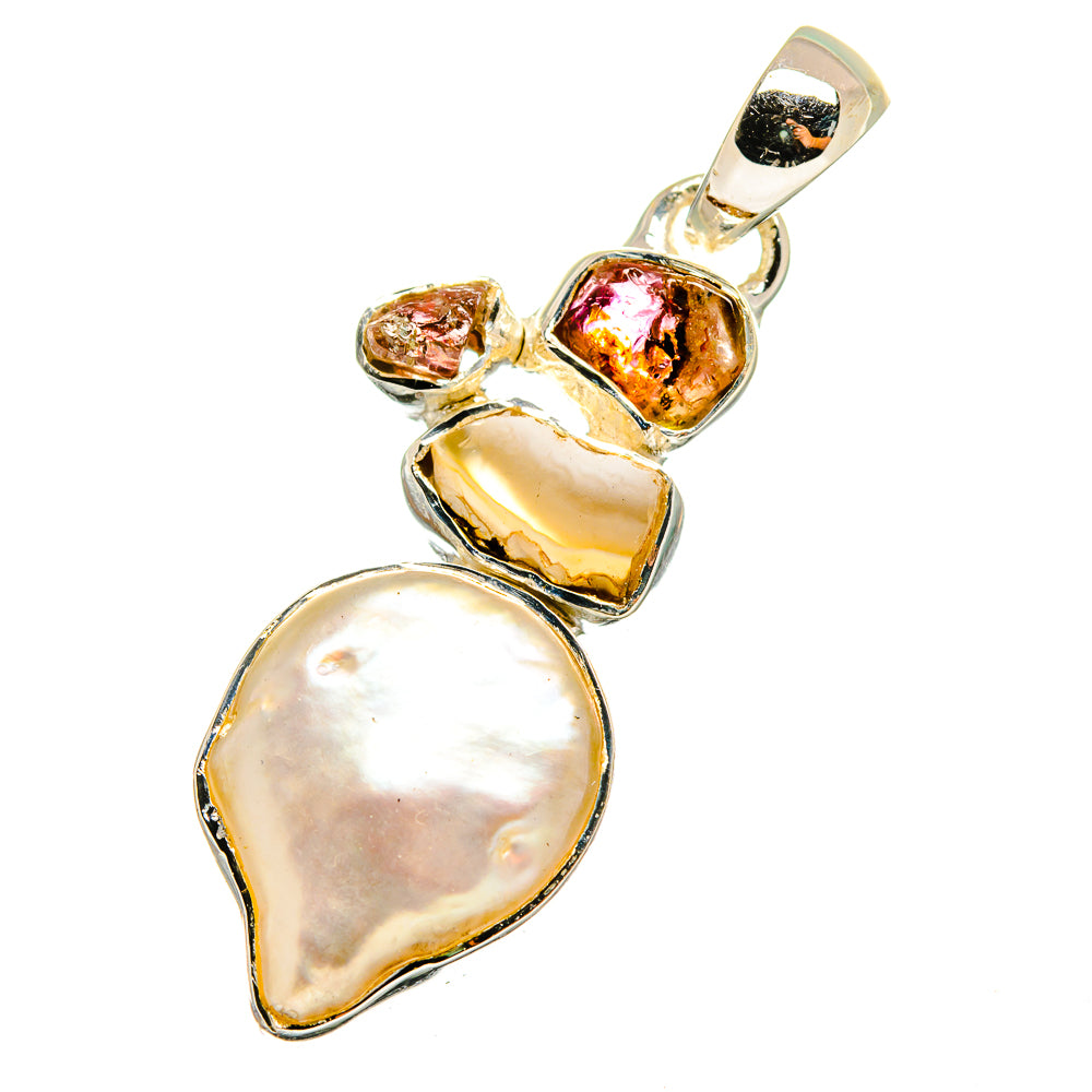 Mother Of Pearl Pendants handcrafted by Ana Silver Co - PD13028