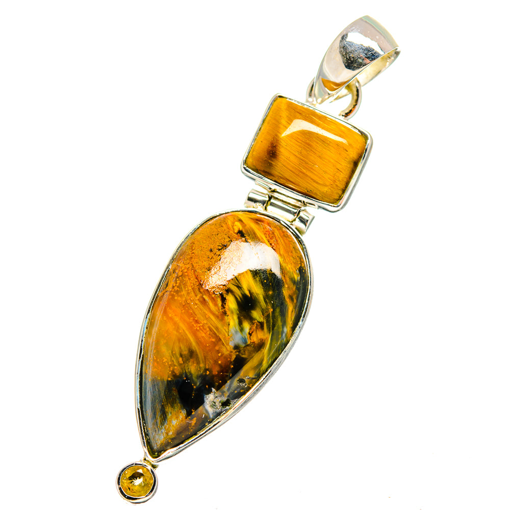 Golden Pietersite Pendants handcrafted by Ana Silver Co - PD13029