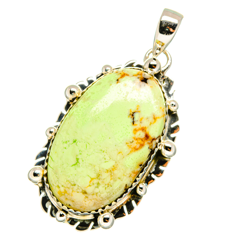 Lemon Chrysoprase Pendants handcrafted by Ana Silver Co - PD13082