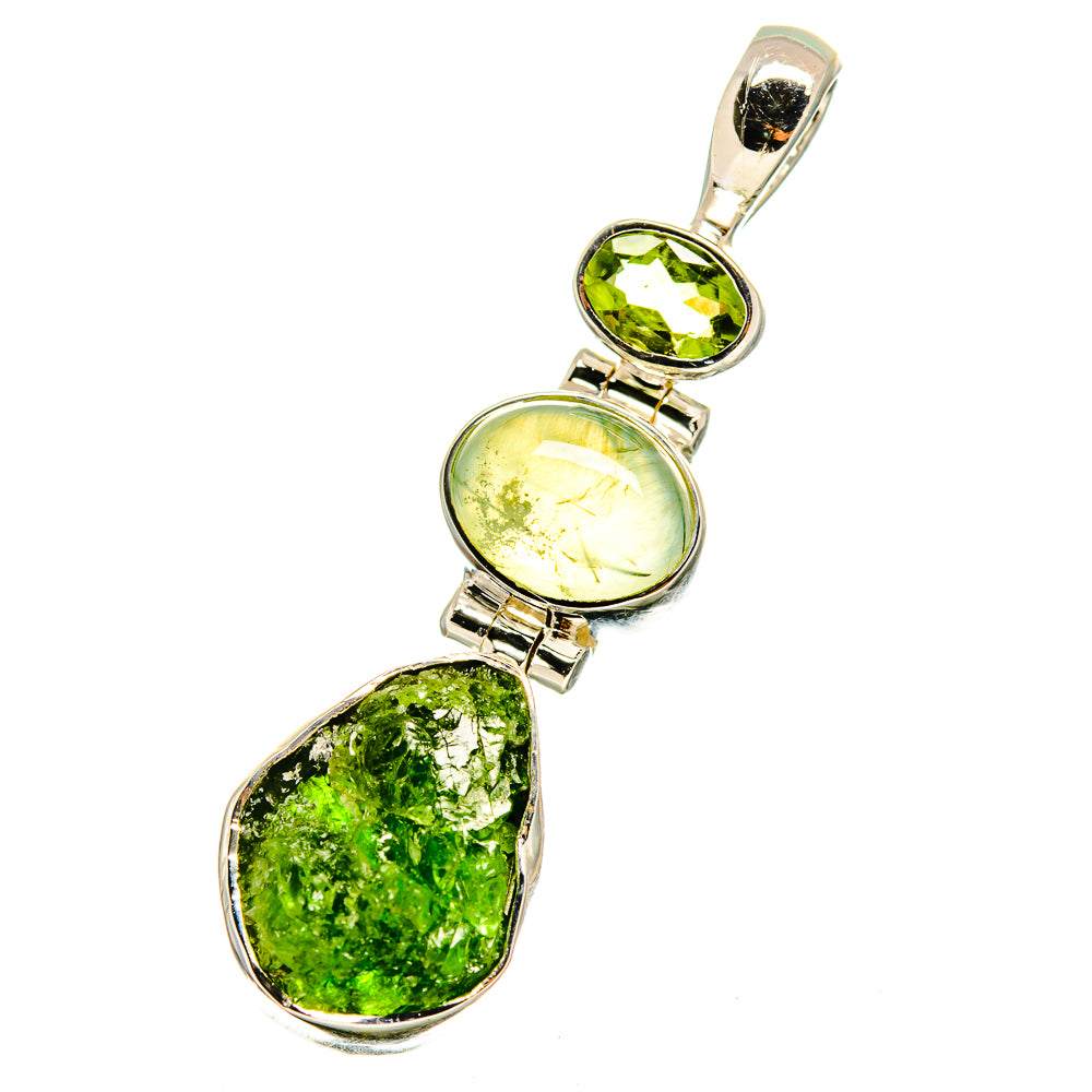 Chrome Diopside Pendants handcrafted by Ana Silver Co - PD13097