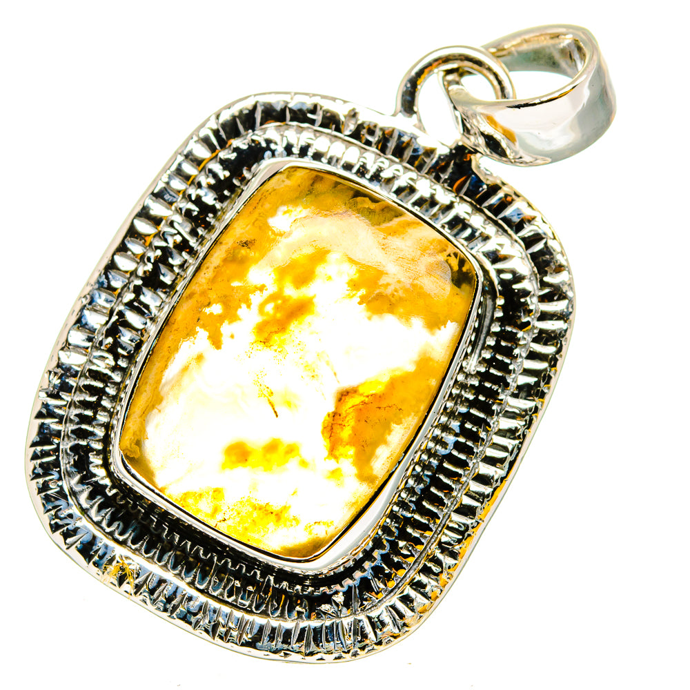 Mexican Fire Opal Pendants handcrafted by Ana Silver Co - PD13167