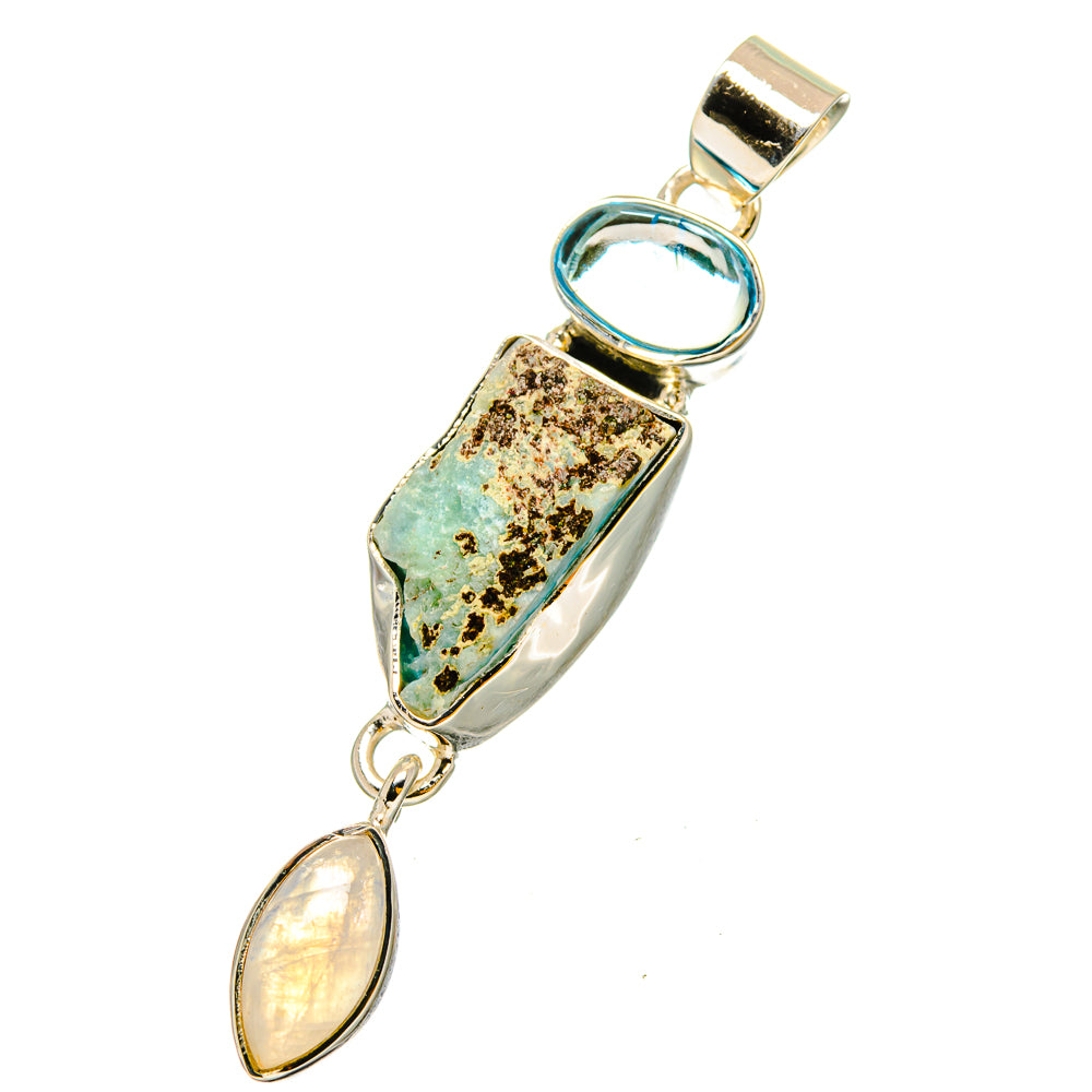 Peruvian Opal Pendants handcrafted by Ana Silver Co - PD13204
