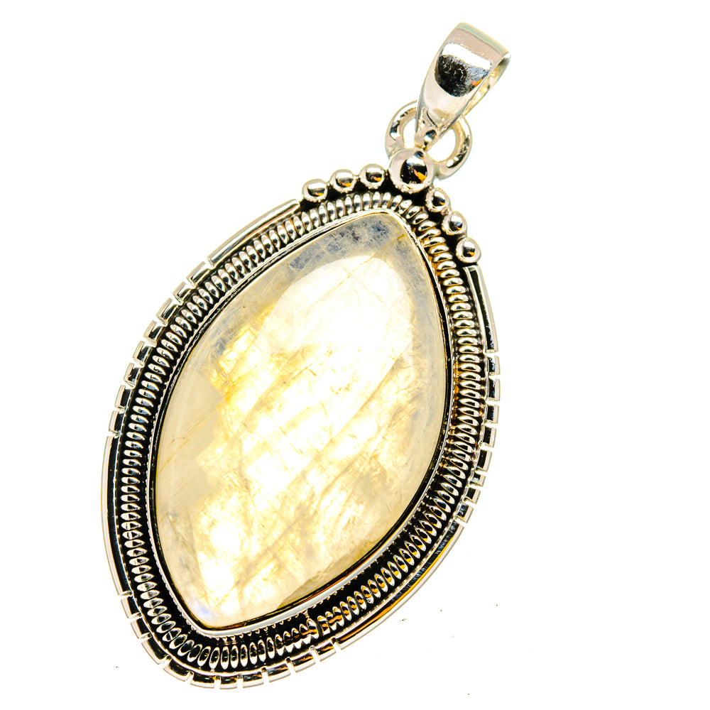 Rainbow Moonstone Pendants handcrafted by Ana Silver Co - PD13205