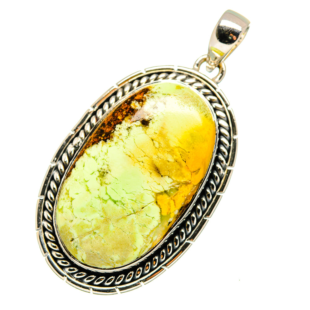 Lemon Chrysoprase Pendants handcrafted by Ana Silver Co - PD13237