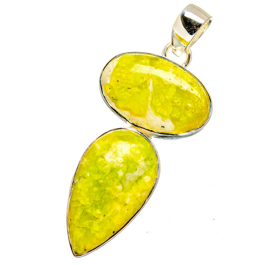 African Green Opal Pendants handcrafted by Ana Silver Co - PD13243