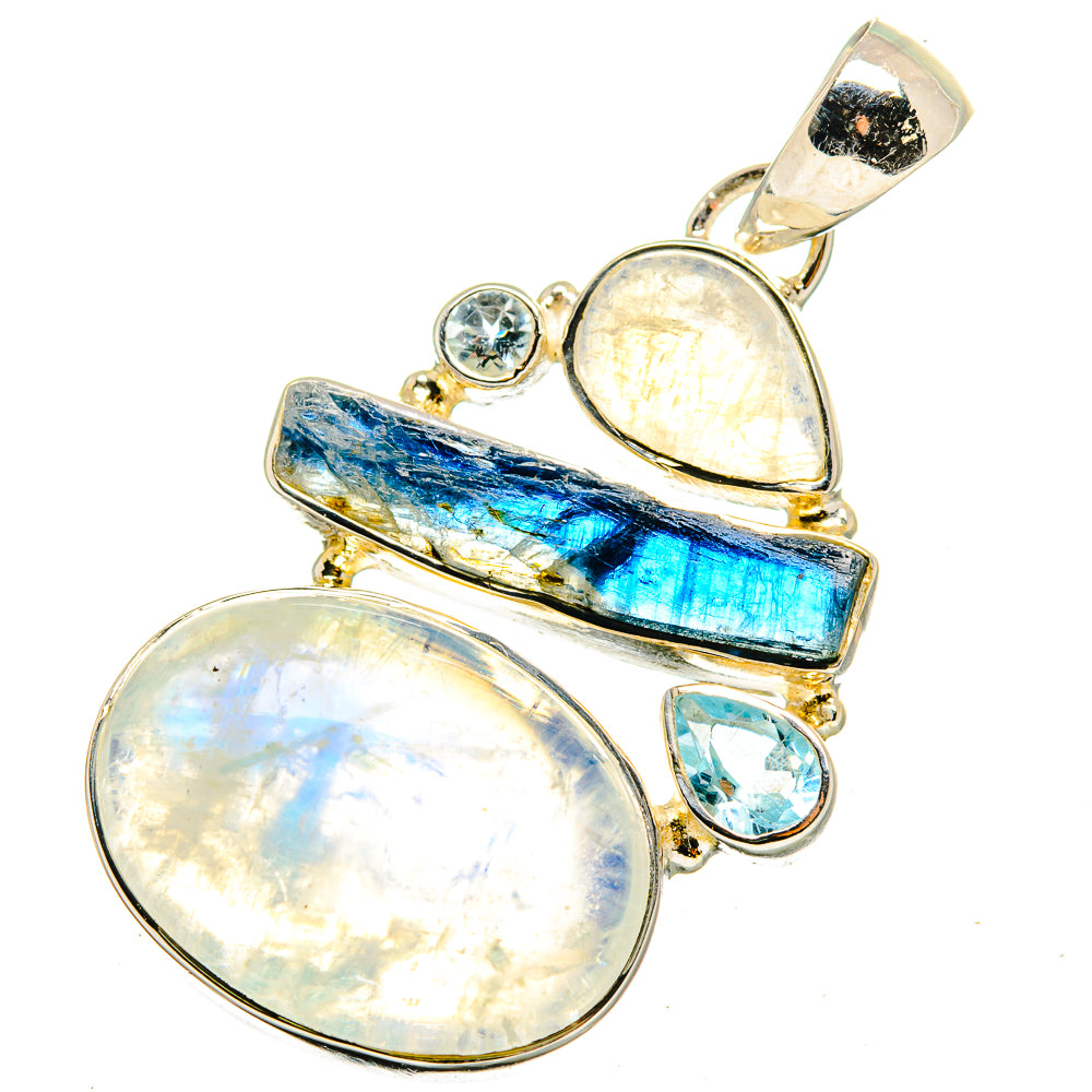 Rainbow Moonstone Pendants handcrafted by Ana Silver Co - PD13311
