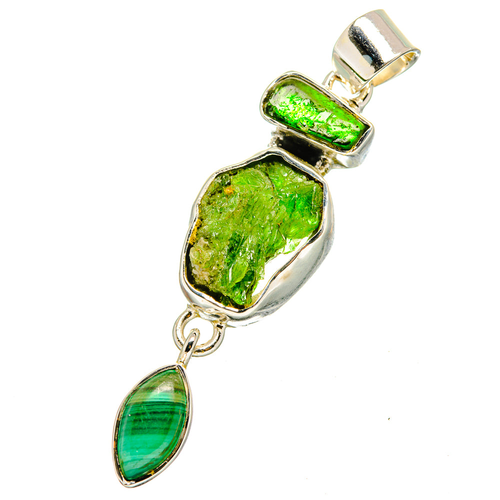 Chrome Diopside Pendants handcrafted by Ana Silver Co - PD13313