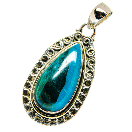 Chrysocolla Pendants handcrafted by Ana Silver Co - PD13319