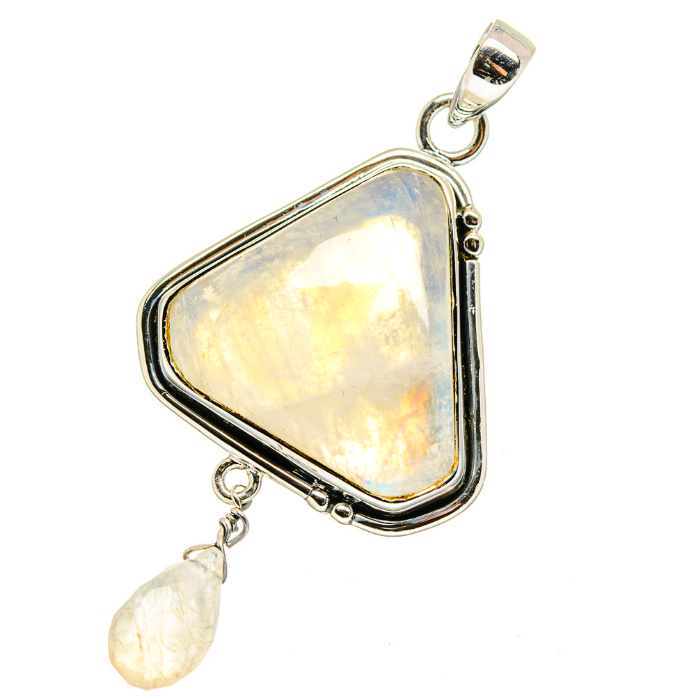 Rainbow Moonstone Pendants handcrafted by Ana Silver Co - PD13404